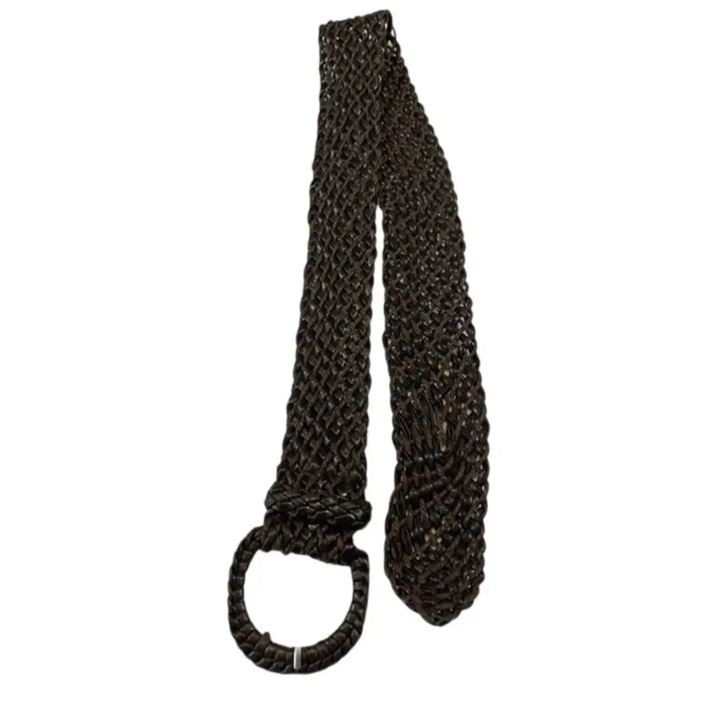 Unbranded vintage women's faux leather braided woven belt.